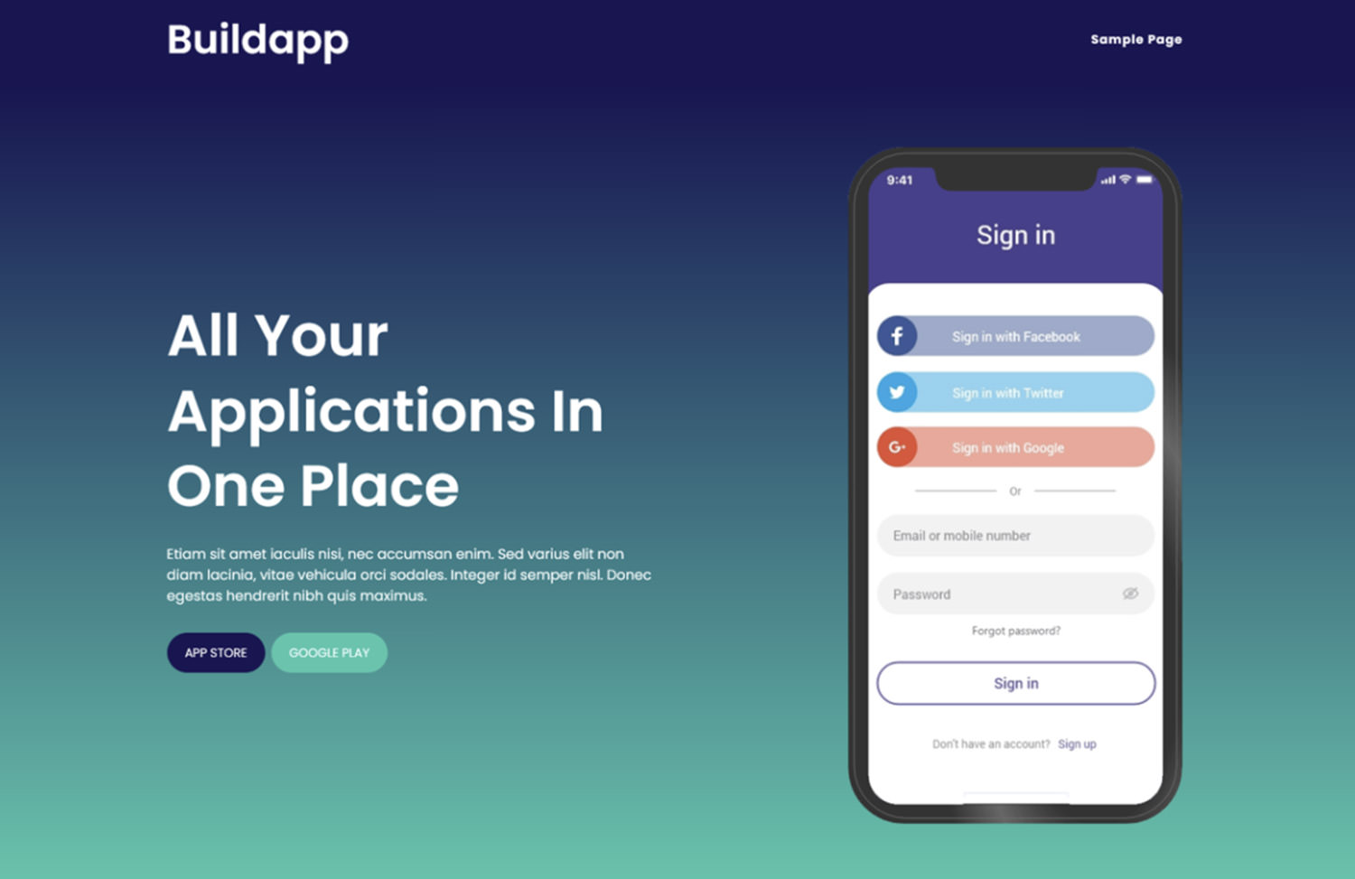 Buildapp WordPress Theme Demo