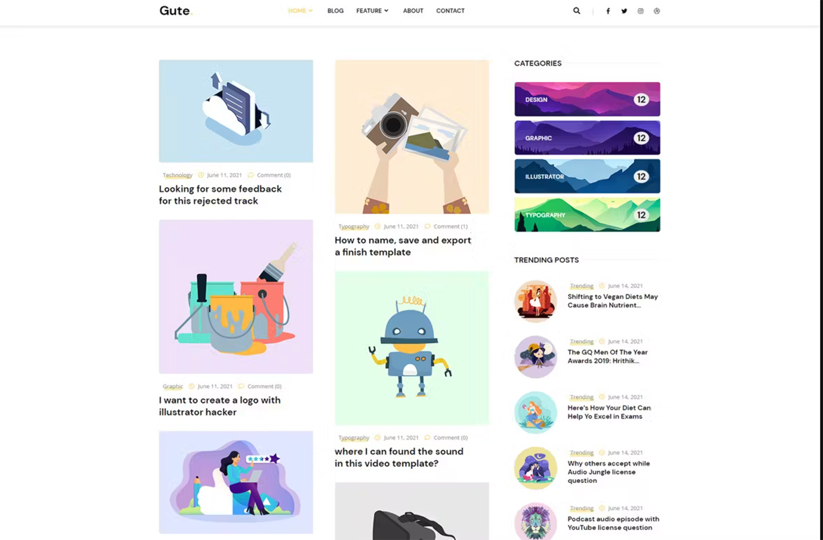 Gute Blog Theme