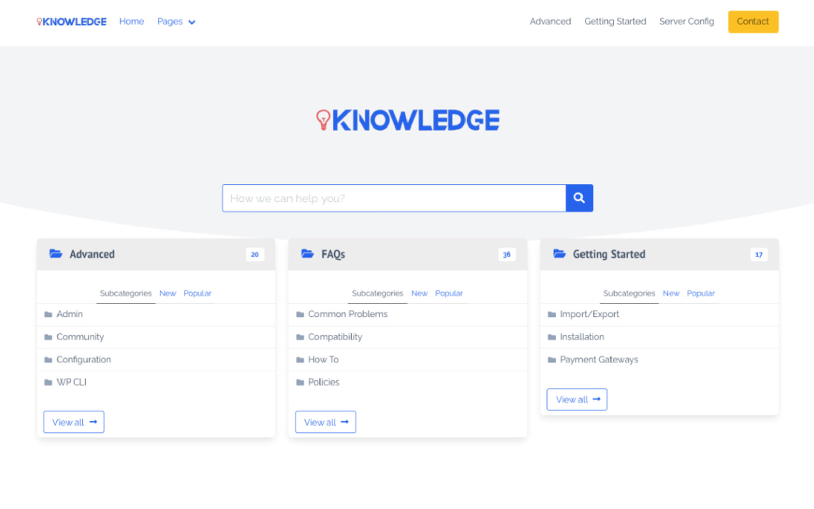 IKnowledgeBase Theme Demo