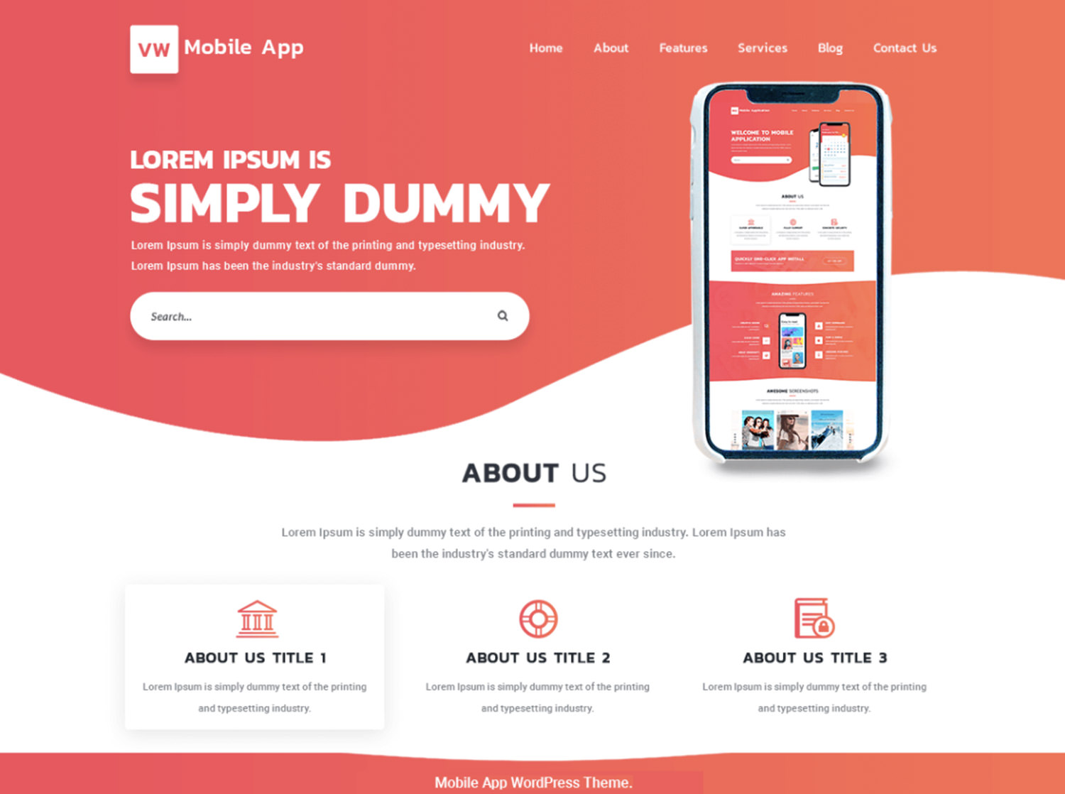 VW Mobile App Theme Layout