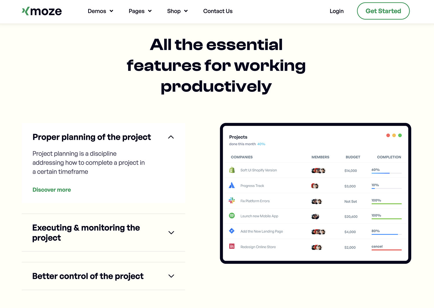 Xmoze Theme Interface